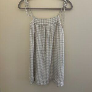 Abercrombie & Fitch Gingham Babydoll Spaghetti Strap Tunic